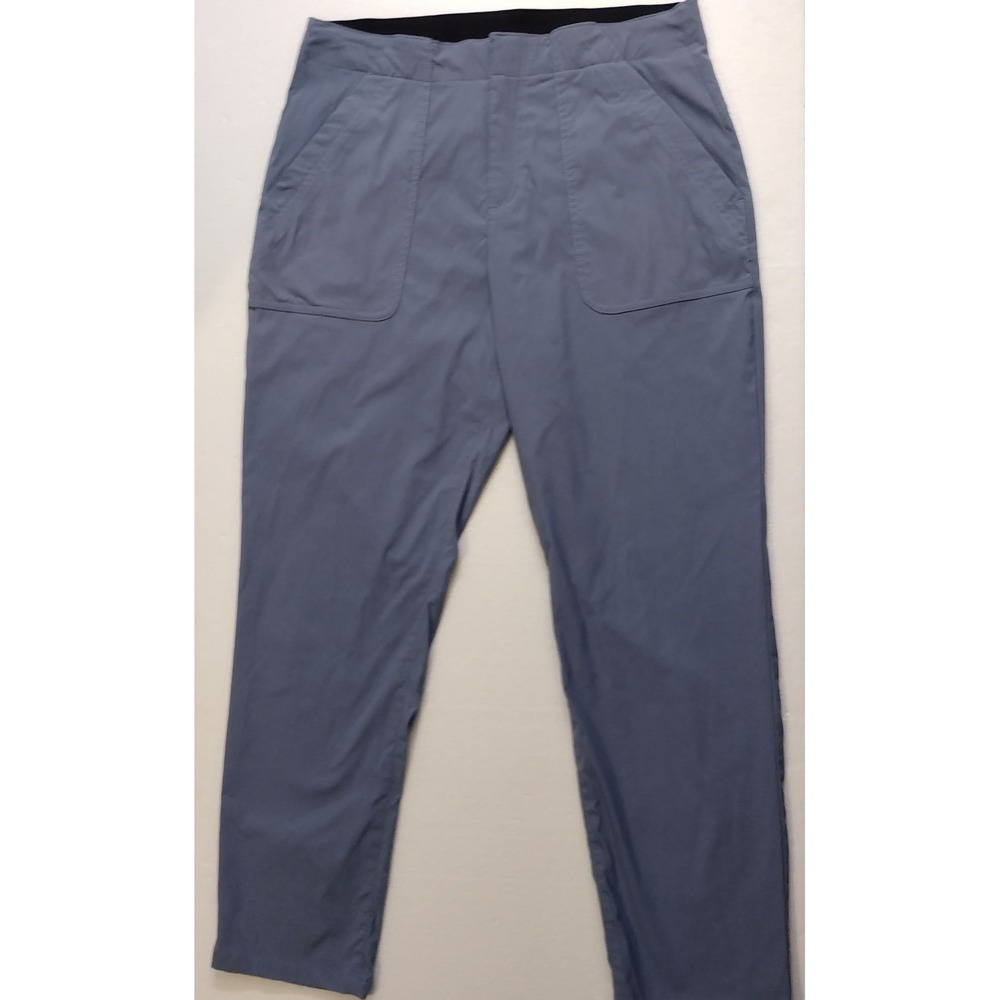 Eddie Bauer Pants Womens 10 Horizon Straight Ankle Pant Slate Blue Stretch